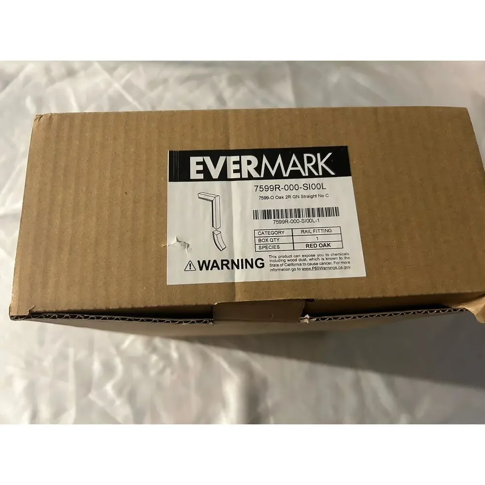 Stair Parts 7599 Red Oak Straight 2-Rise Gooseneck No Cap Handrail Fitting